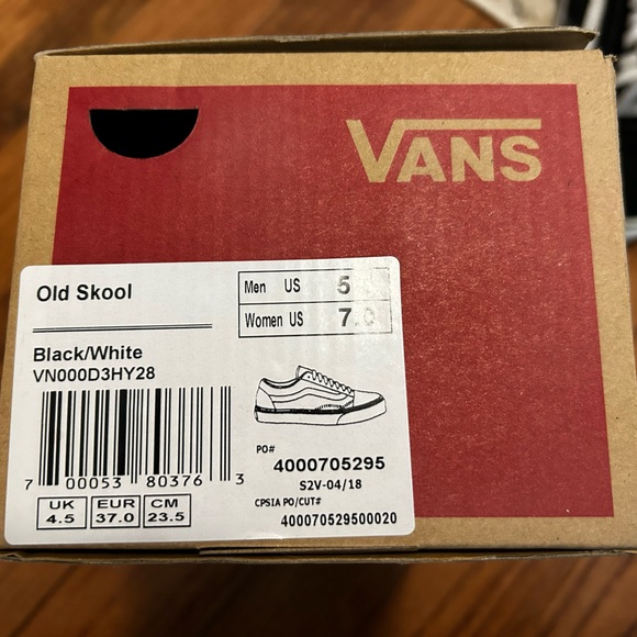 Vans Old Skool Black and White Suede Sneakers - Picture 3 of 7
